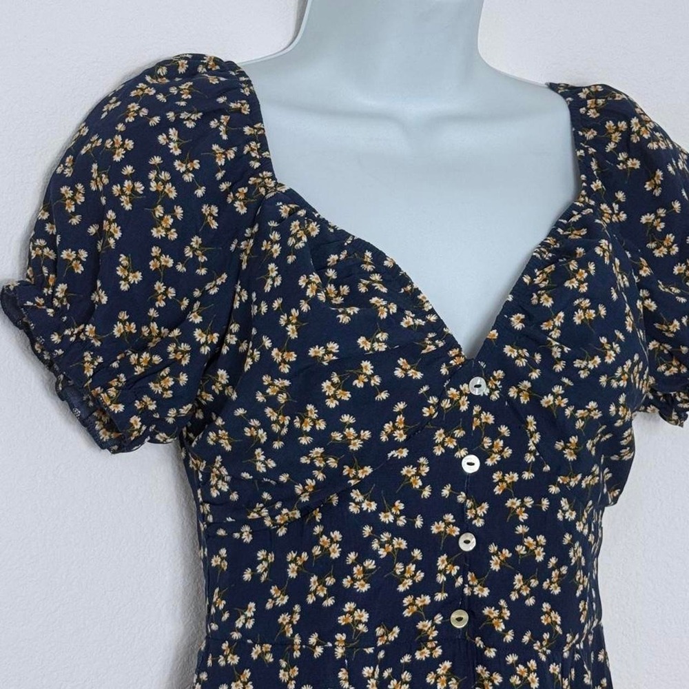 Altar'd State Floral Navy Blue Max Dress Size Small - Picture 3 of 7